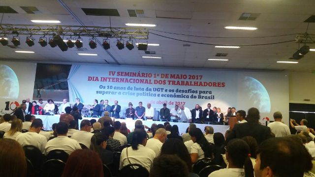 UGT promove seminário 1° de Maio para debater a grave crise política e econômica do Brasil